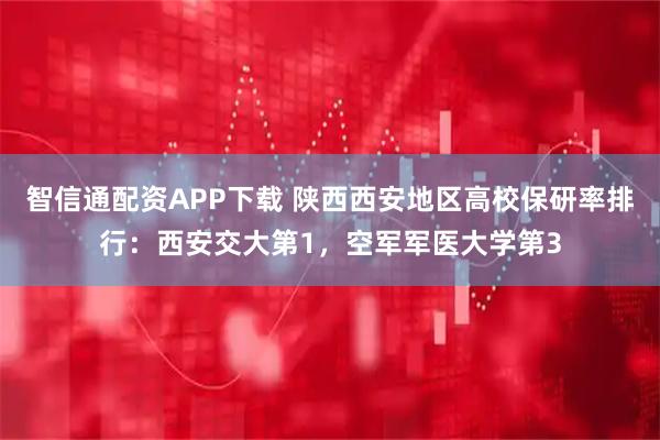 智信通配资APP下载 陕西西安地区高校保研率排行：西安交大第1，空军军医大学第3