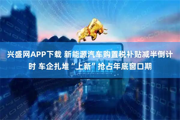 兴盛网APP下载 新能源汽车购置税补贴减半倒计时 车企扎堆“上新”抢占年底窗口期