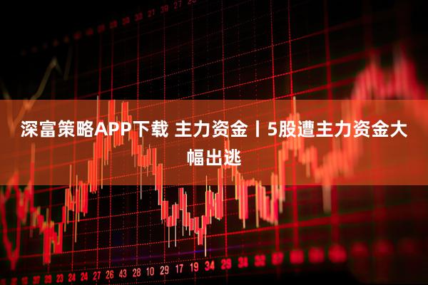 深富策略APP下载 主力资金丨5股遭主力资金大幅出逃